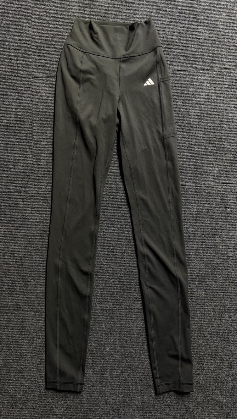 Adidas Optime Womens High Rise Training Leggings Pockets Black XS IQ2688